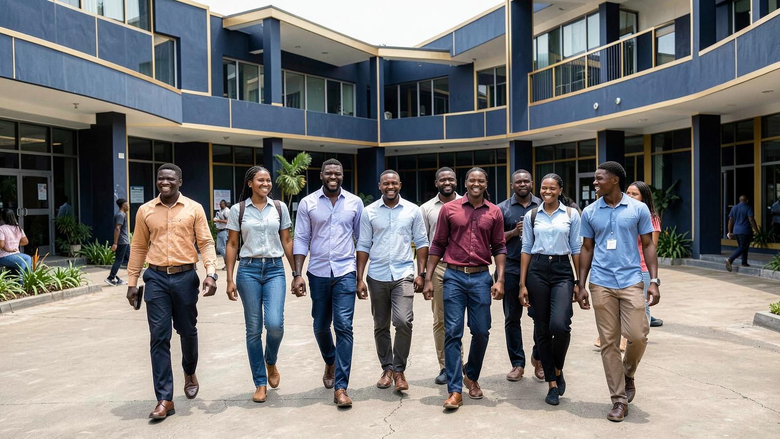 Étudiants de la Graduate School of Management sur le campus